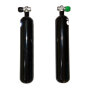 2 x 3 Liter Stahlflasche schwarz Rebreatherset G5/8-M26