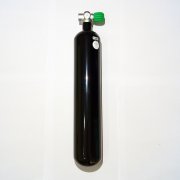 3 Liter Stahlflasche schwarz 230 Bar Rebreatherventil Nitrox