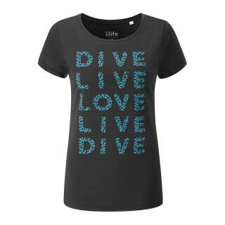 Dive Live Love T-Shirt Damen XL