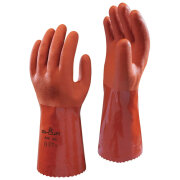 Showa Handschuhe orange gerade Manschette XL