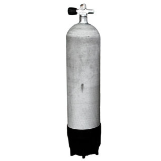 12 Liter Stahlflasche lang 230 Bar Hot Dipped