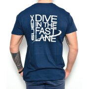 Suex Dive the fast lane T-Shirt Blau L