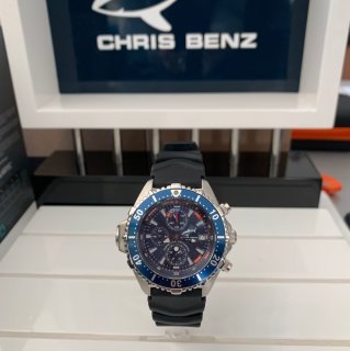 Chris Benz Depthmeter Chronograph 200m Kautschukband Tiefseeblau