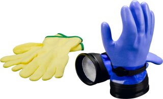 DUI Zip Seal Handschuhe M blau