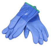 Showa Handschuhe blau gerade mit Innenhandschuh