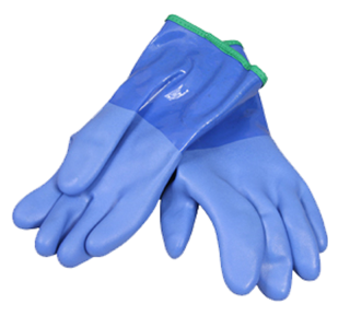 Showa Handschuhe blau gerade mit Innenhandschuh M